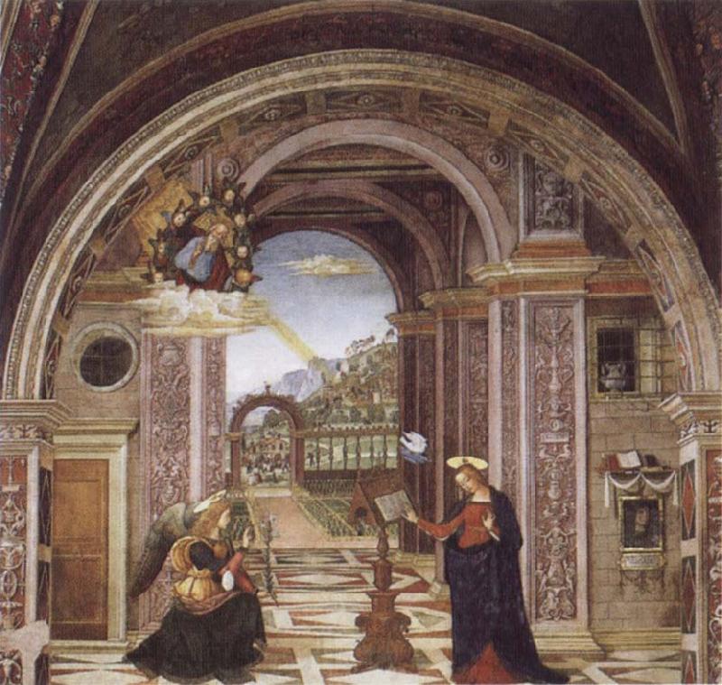 Bernardino Pinturicchio Annuciation Norge oil painting art